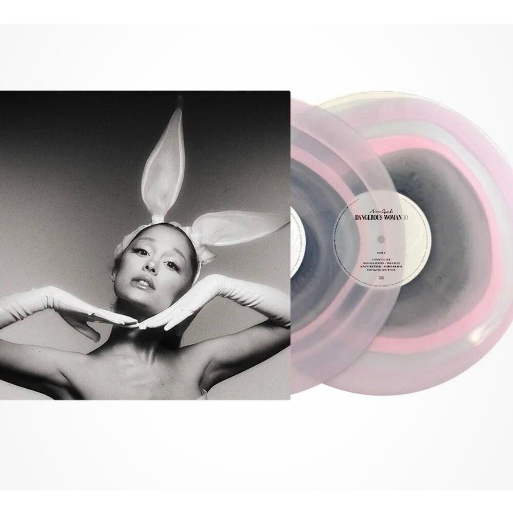 Ariana Grande NWT Dangerous Woman Tenth Anniversary Edition 2LP Pink Blk vinyl